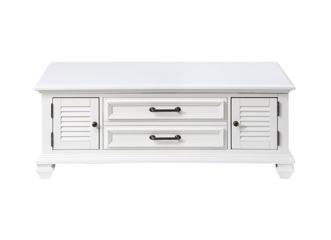 Charlestown Lift Top Coffee Table White White Wood