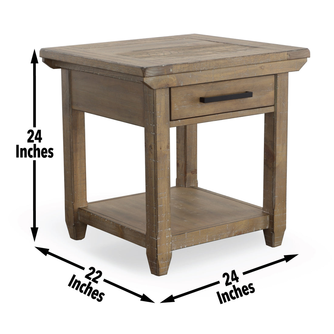 Riverdale End Table Brown Brown Wood