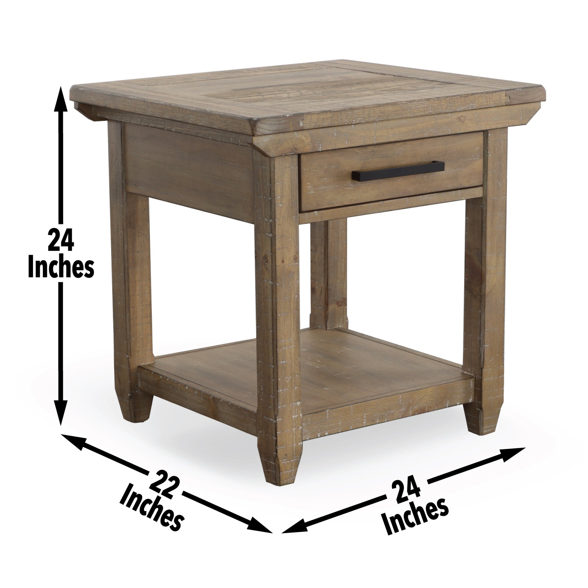 Riverdale End Table Brown Brown Wood