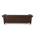 Sofa 3 Seater Dark Brown Pu 3 Seat