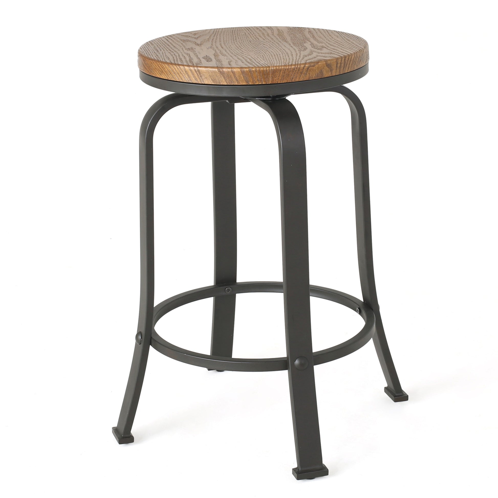 Counter Stool Natural Black Mdf