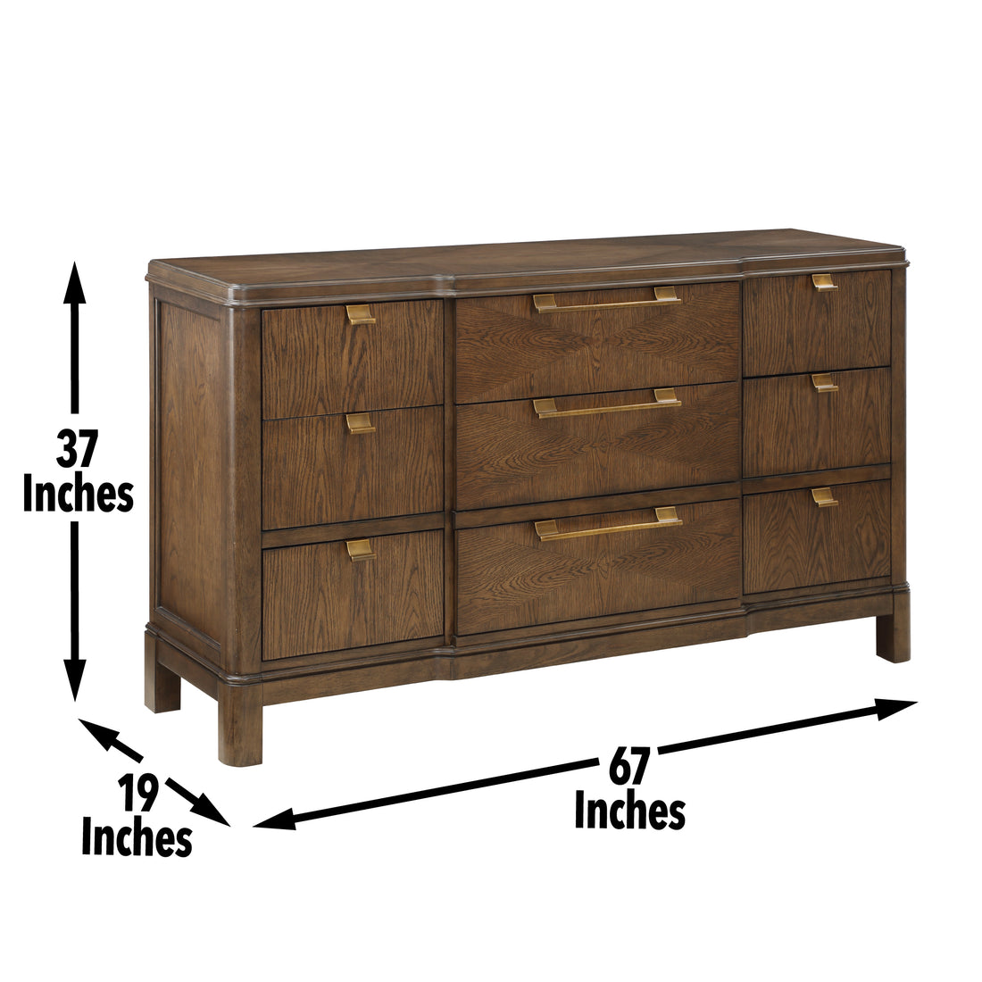 Milan Dresser Dark Brown Dark Brown Wood