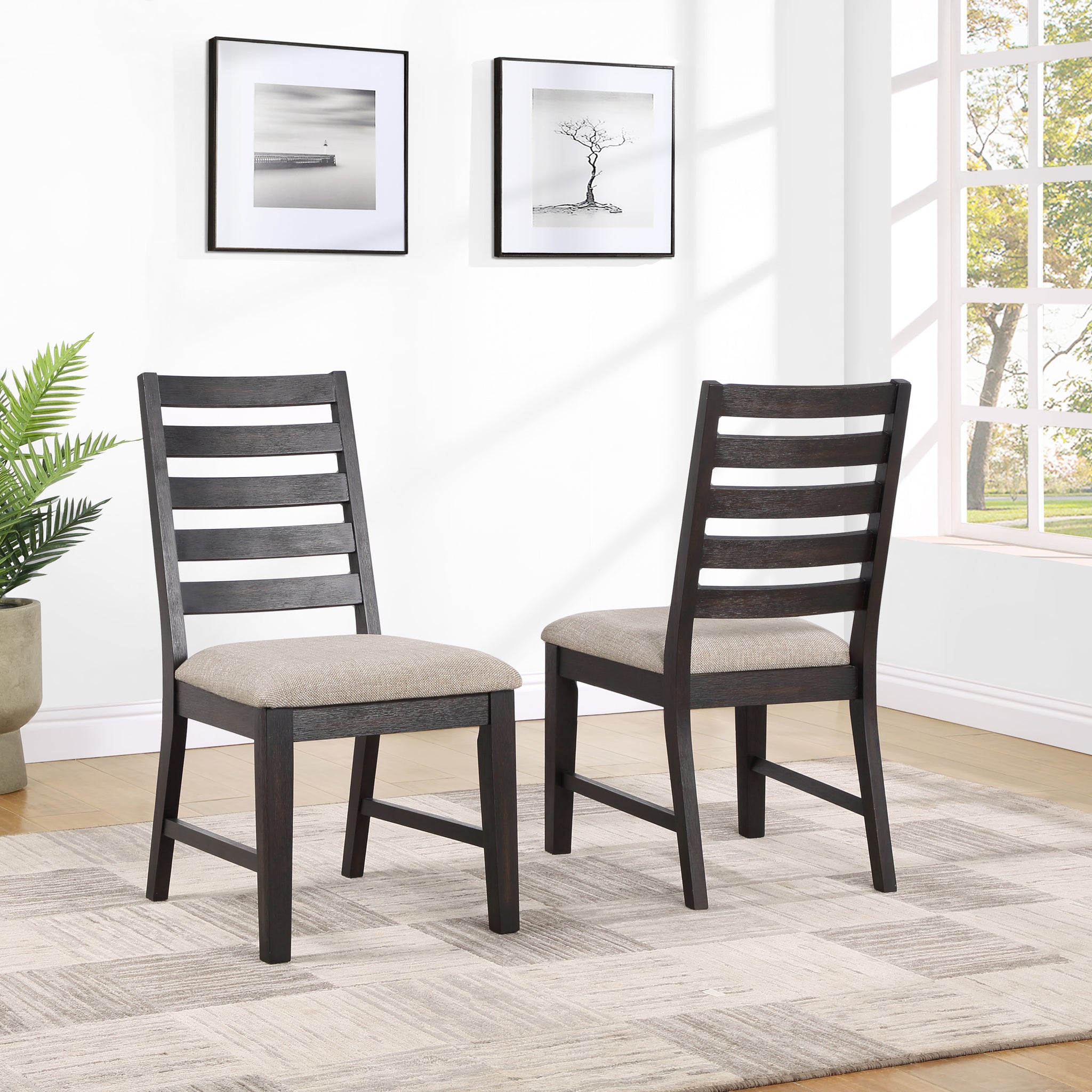 Harington Side Chair Set Of 2 Black Black Wood