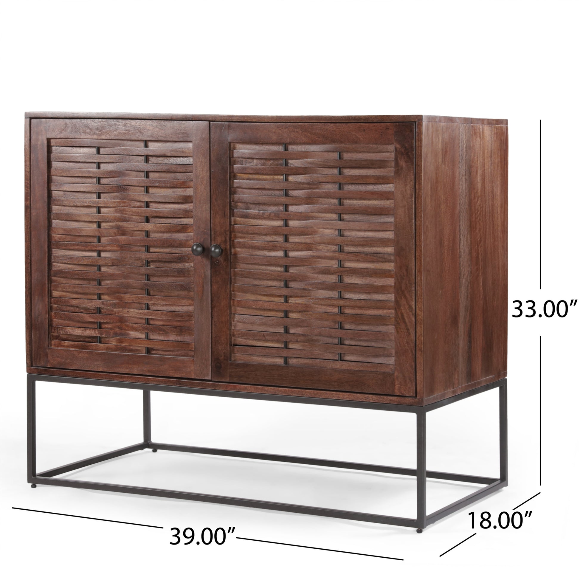 Punjab Buffet 2 Door - Rustic Brown Wood