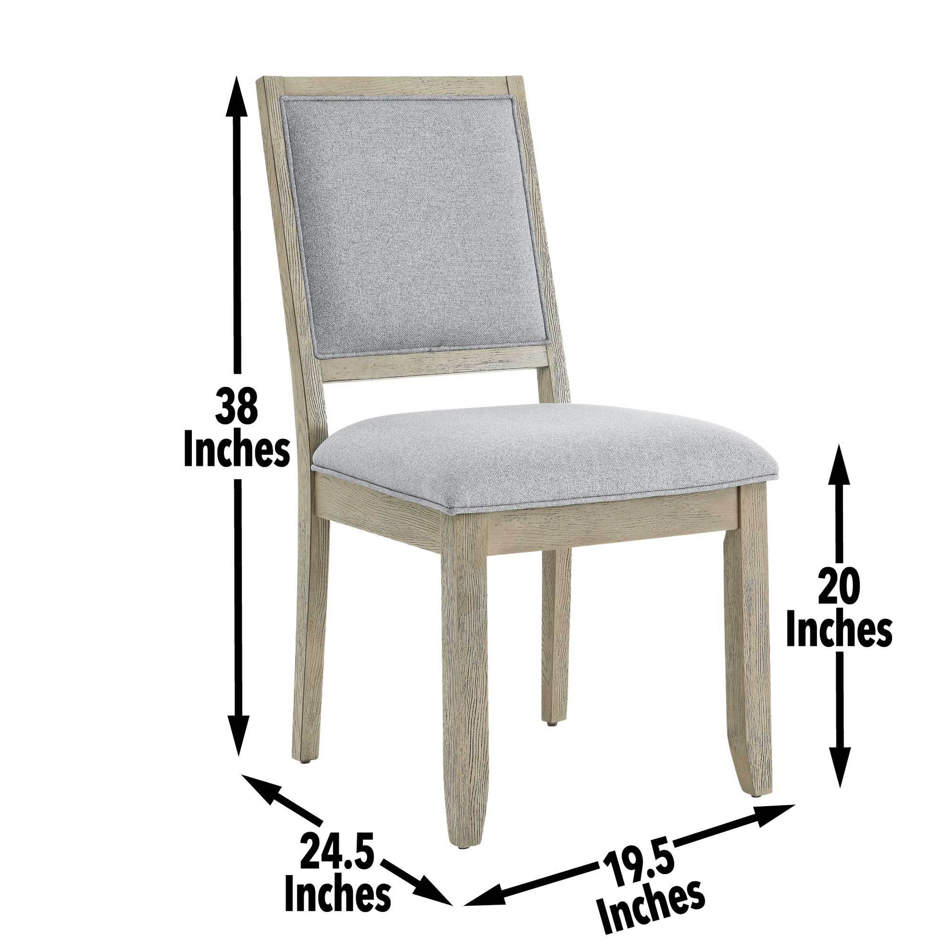 Carena Side Chair Set Of 2 Gray Brown Wood