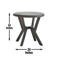 Alamo Round End Table Gray Gray Wood