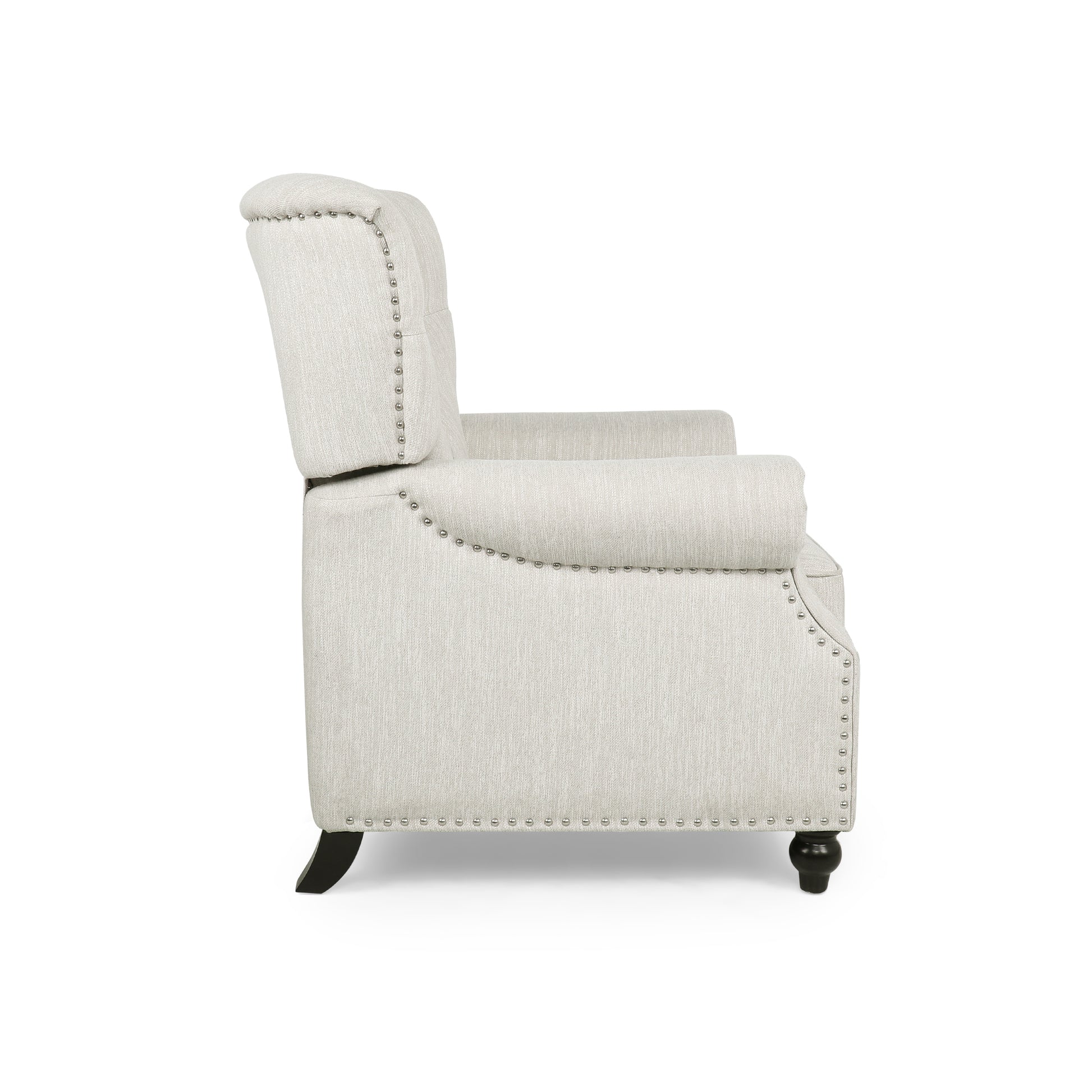 Recliner Chair Beige Fabric