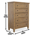 Riverdale Drawer Chest Dark Brown Dark Brown Wood