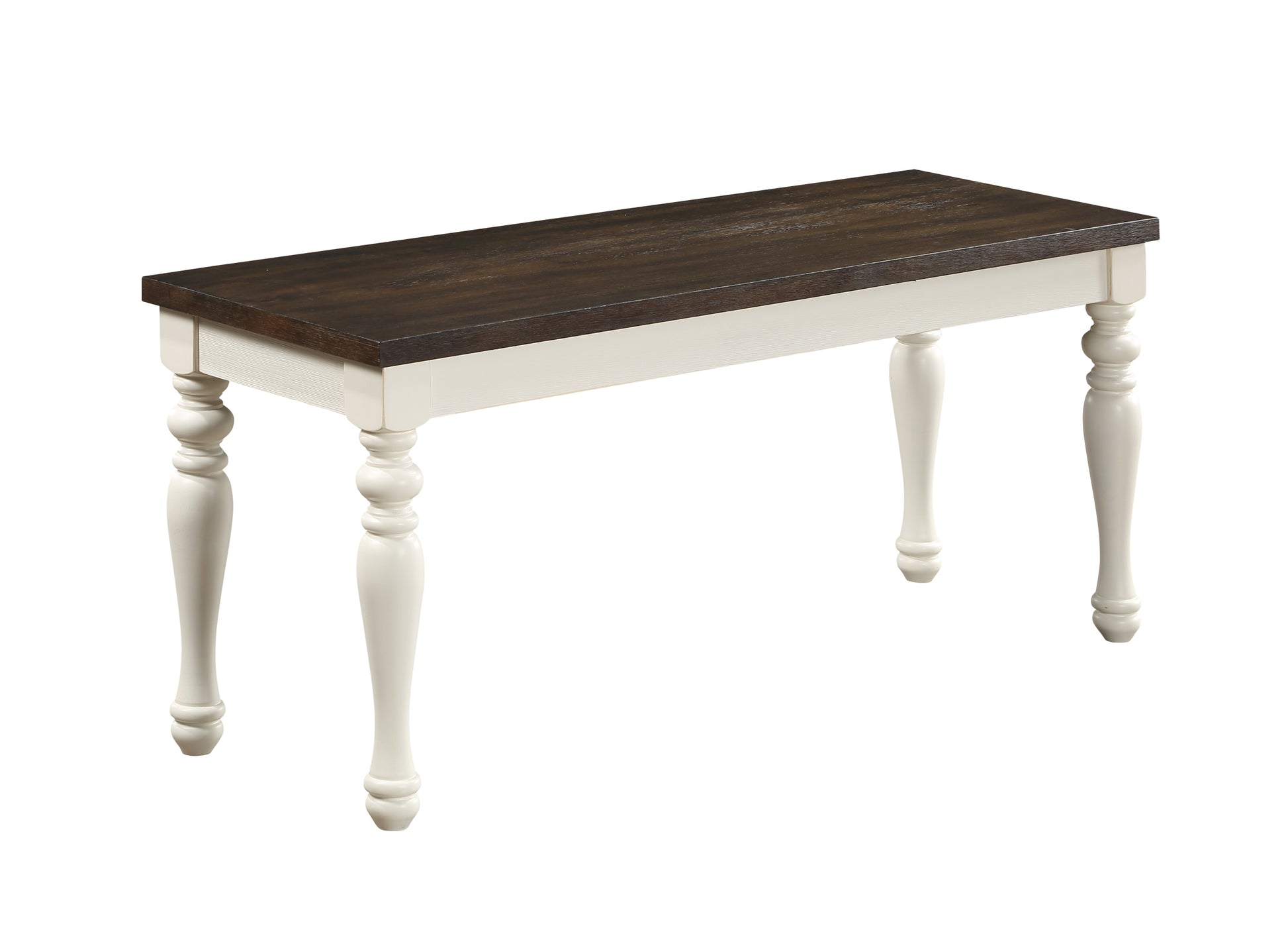 Joanna Bench Two Tone White Wood