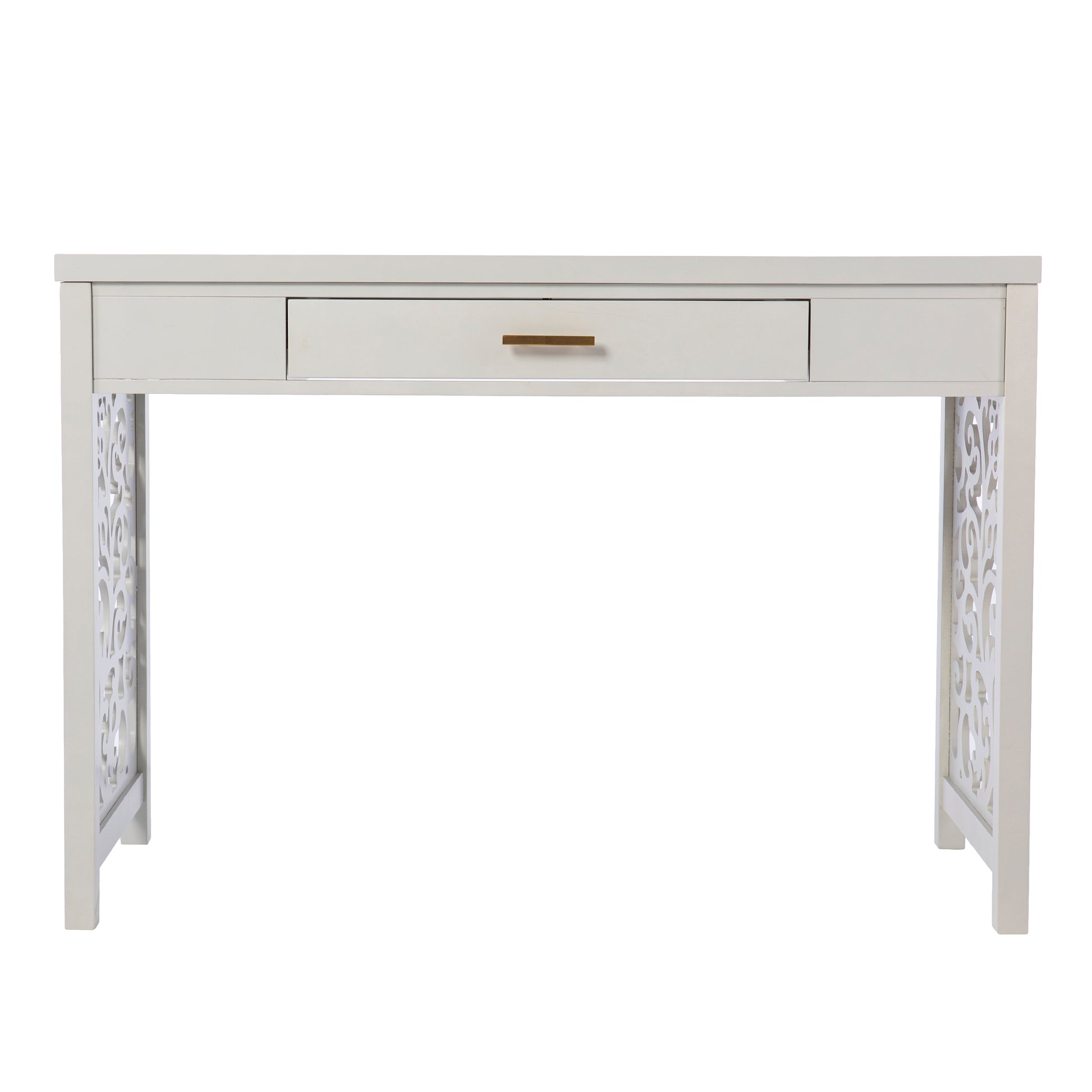 Ivybridge Desk W Storage Gray Mdf