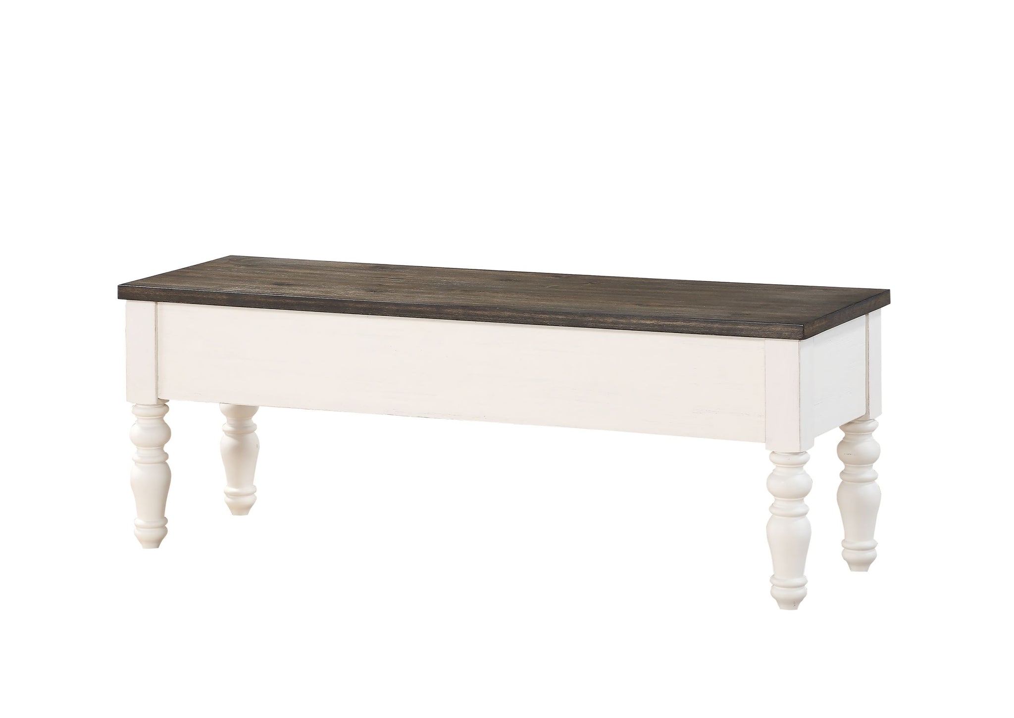 Joanna Storage Bench Two Tone White Wood