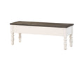 Joanna Storage Bench Two Tone White Wood