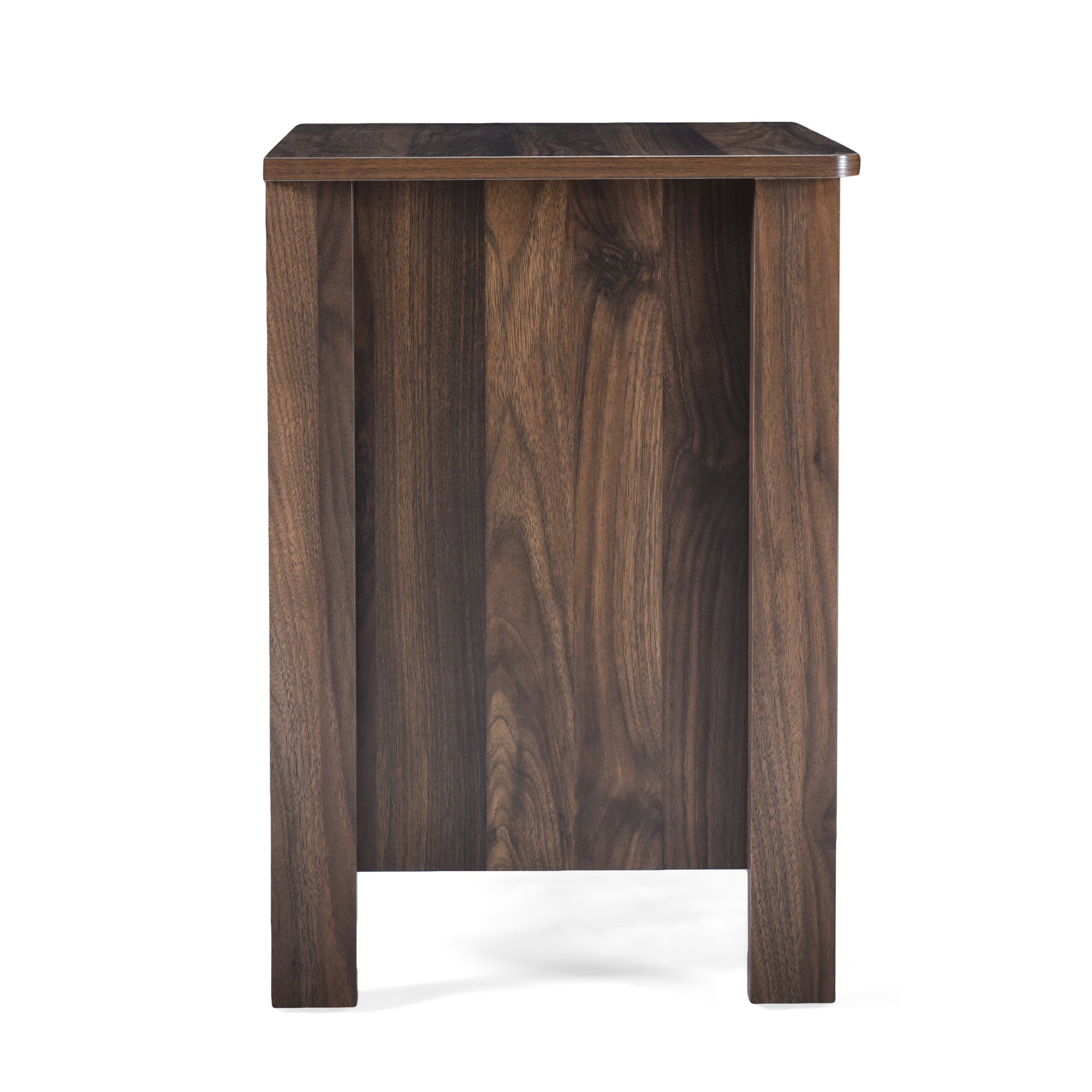 Toolless Assembly Nightstand Brown Mdf