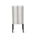 Dining Chair Grey Stripe Fabric