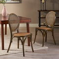 Dining Chair Brown Rattan