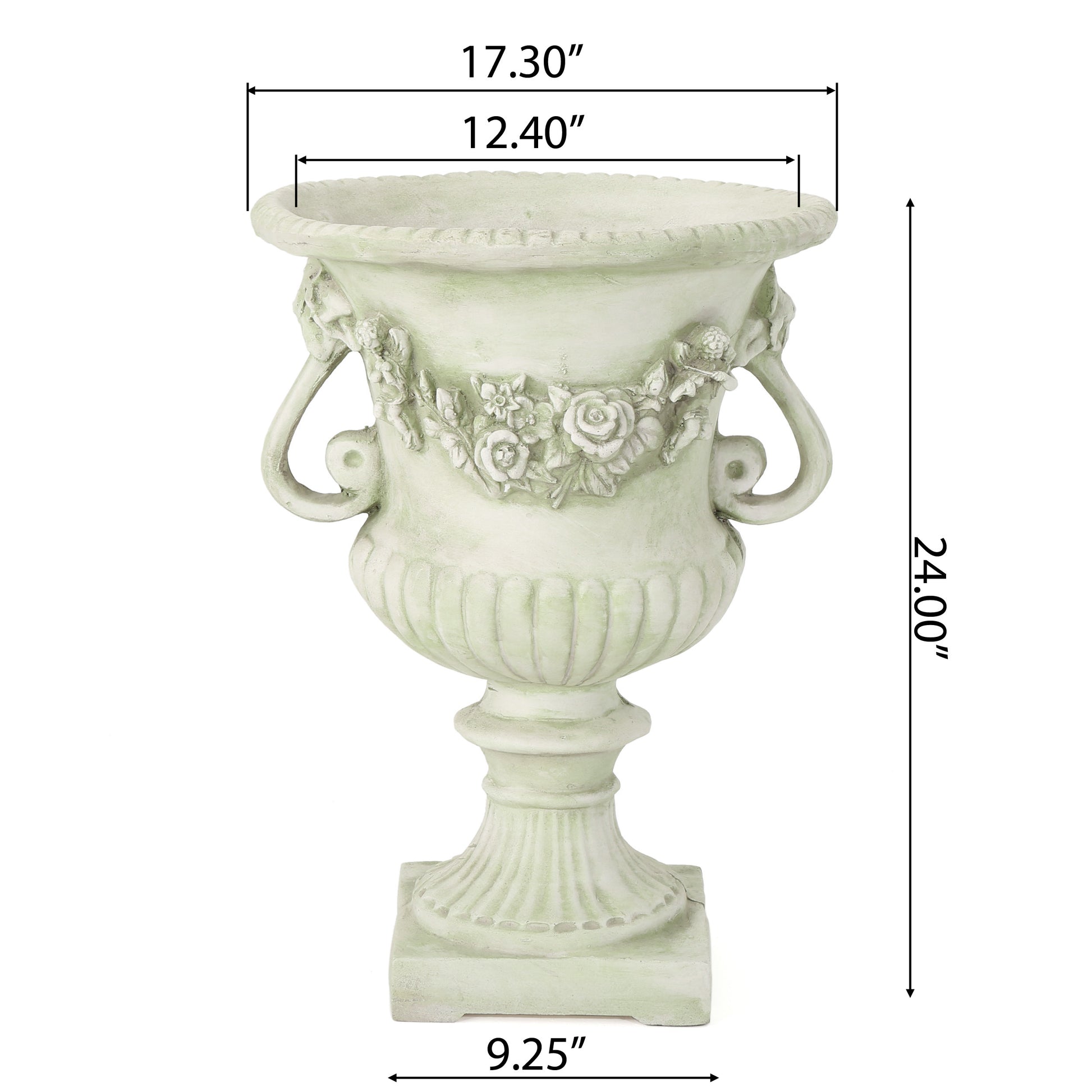 Mgo Garden Urn Planter White Magnesium Oxide