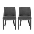 Dining Chair Mp2 Set Of 2 Charcoal Fabric