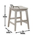 Pendleton Counter Stool White White Wood