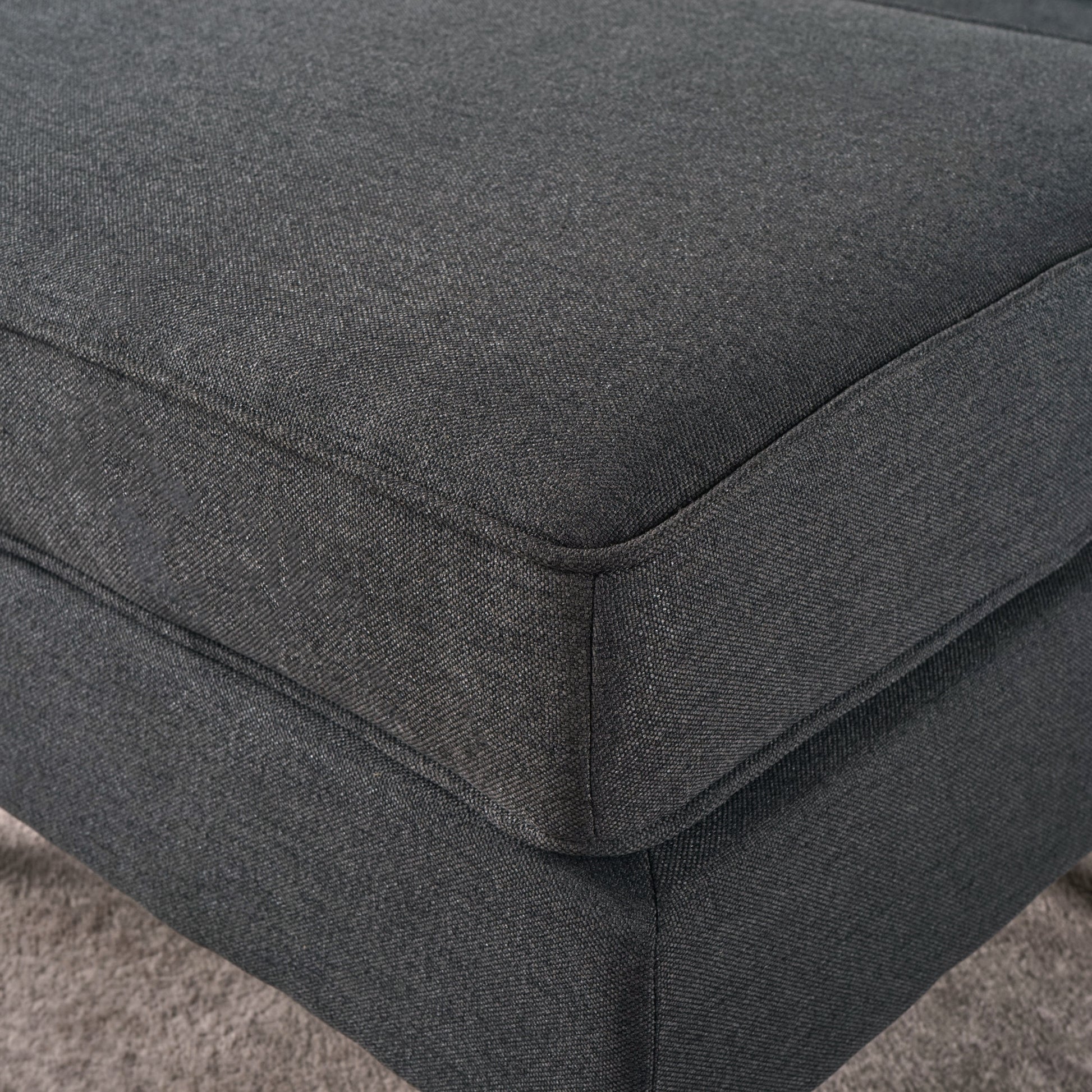 Ottoman Dark Gray Fabric
