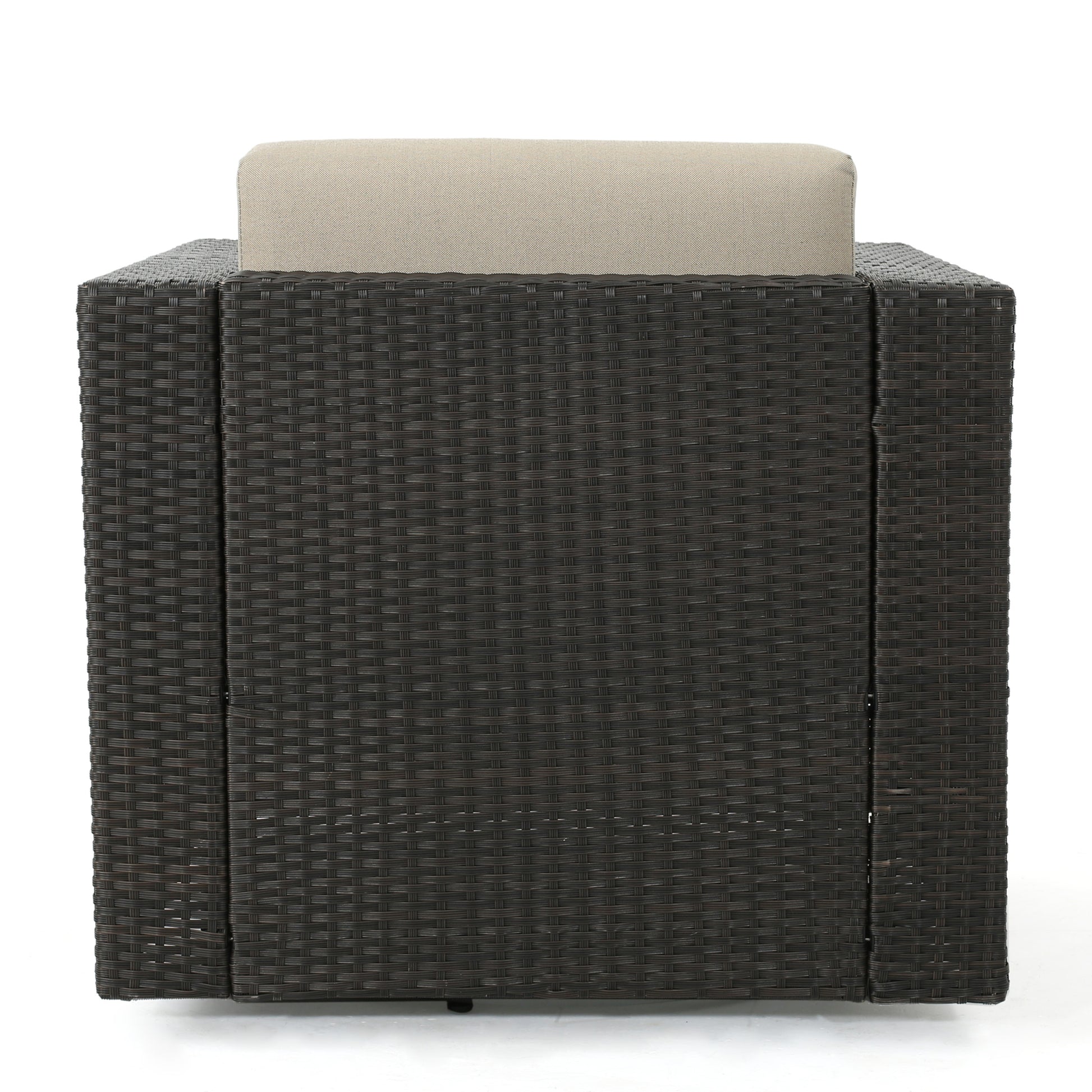 Puerta Mp1 Swivel Chair Dark Brown Brown Beige Fabric