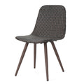 Gila Dining Chair With Powder Coated Legs,Set Of 2 Brown Multi Rattan