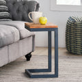 Accent Table Small Black Wood