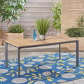 Westcott Dining Table With Wood Top Grey Wood