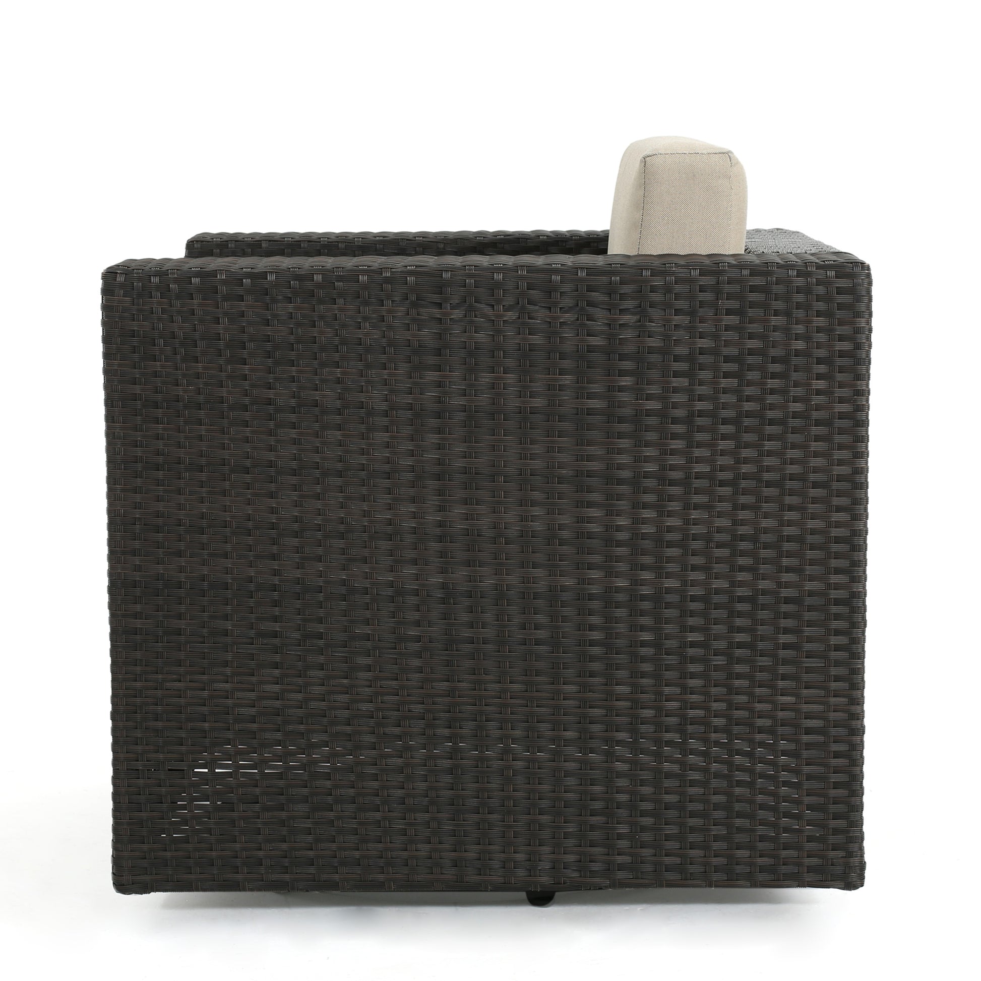 Puerta Mp1 Swivel Chair Dark Brown Brown Beige Fabric