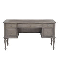 Highland Park Vanity Desk Waxed Driftwood Driftwood Wood