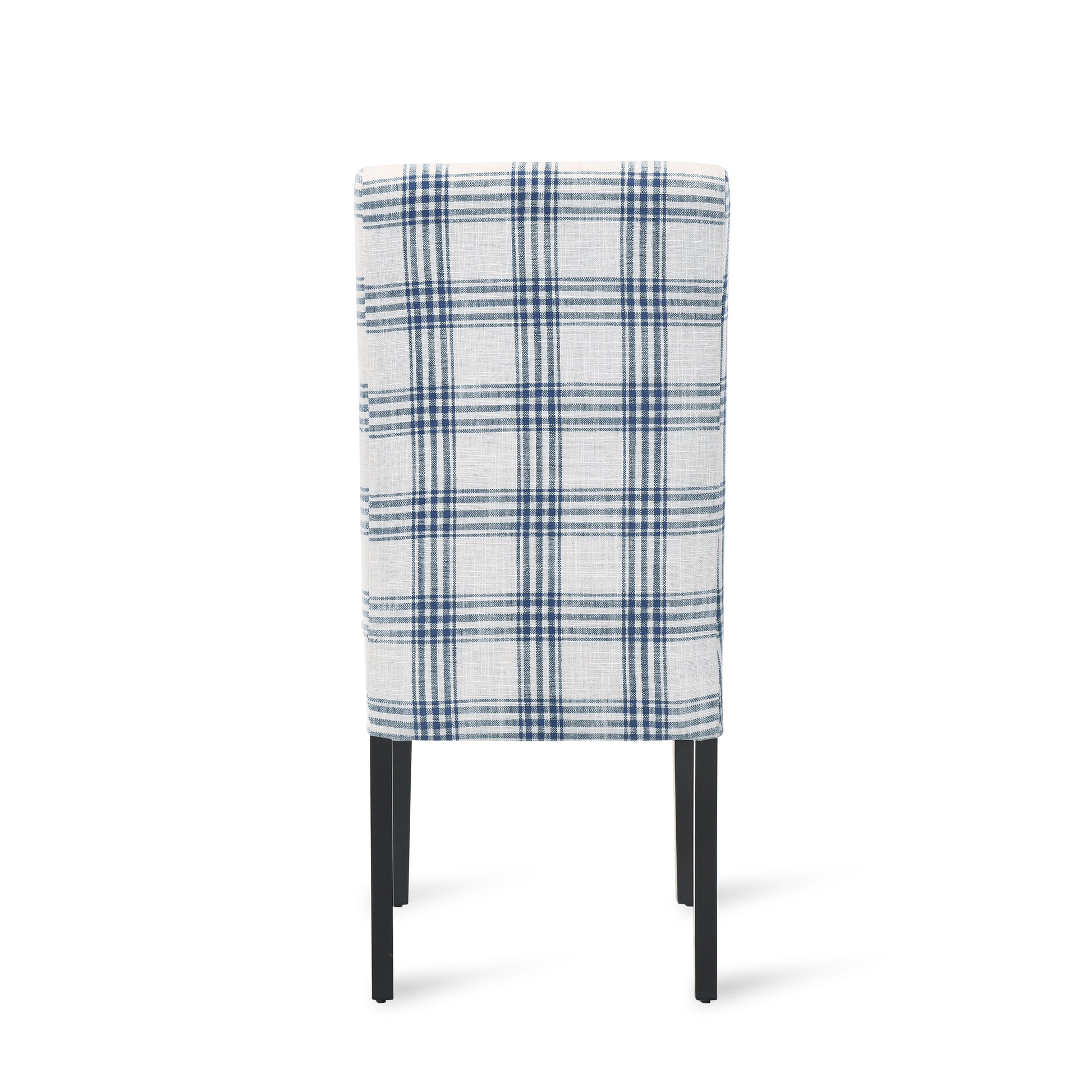 Dining Chair Blue Cream Fabric