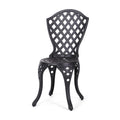 Bono Metal Bistro Set Black Aluminium