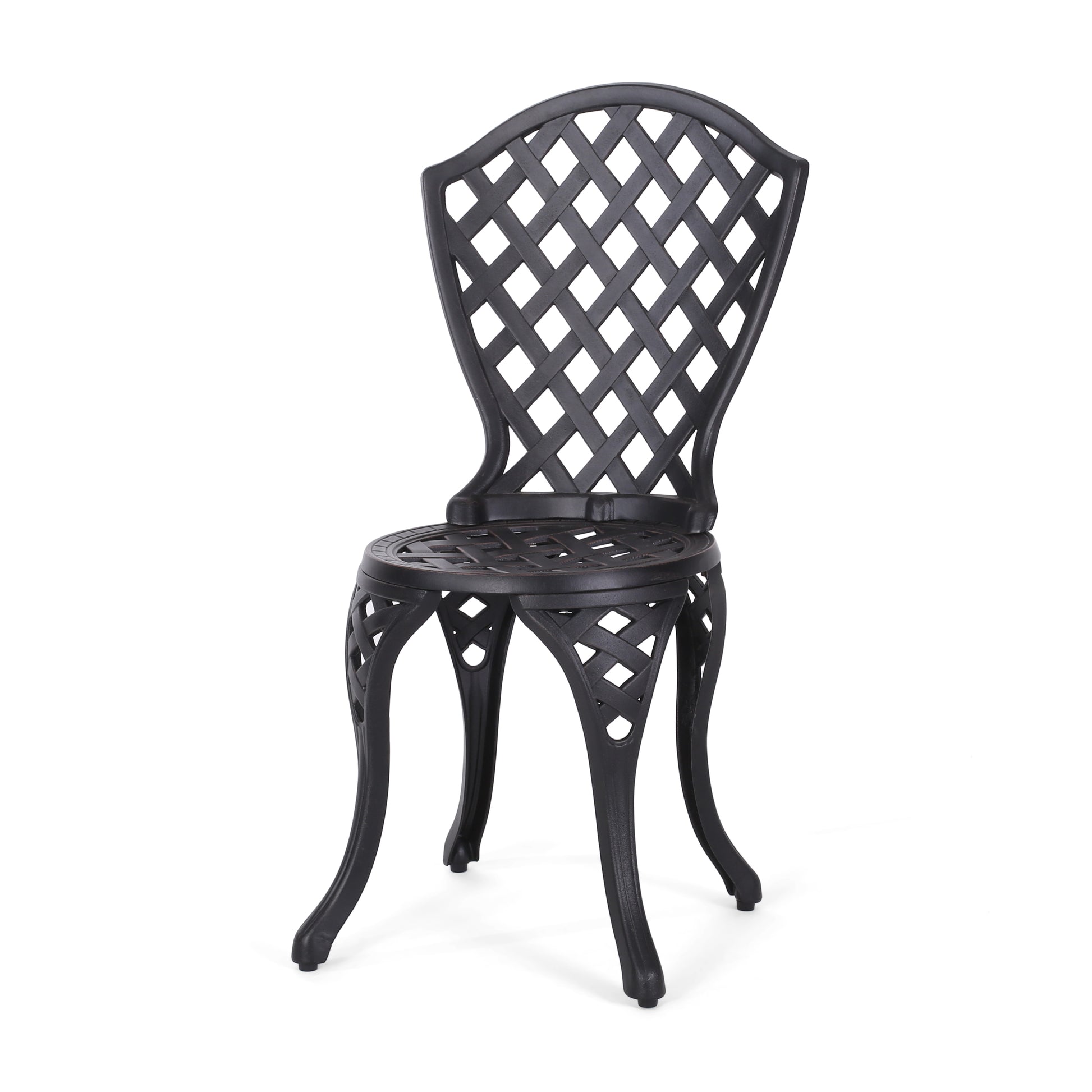 Bono Metal Bistro Set Black Aluminium