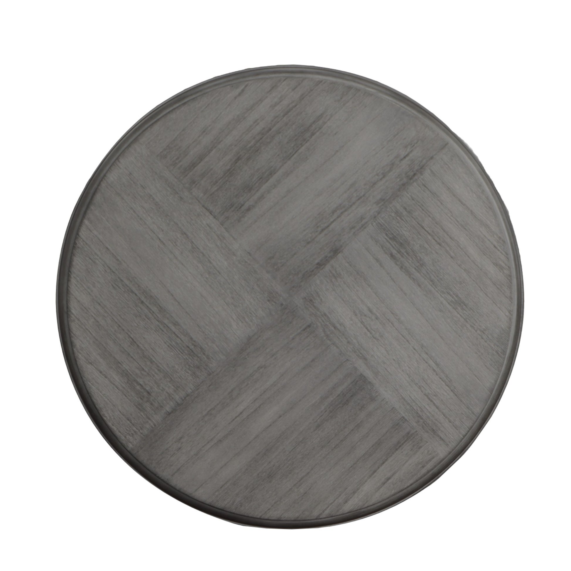 Alamo Round End Table Gray Gray Wood