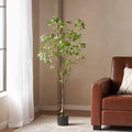 150Cmartificial Pieris Tree Green Rattan