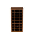 Brown Walnut Color Modular 32 Wine Bar Cabinet Buffet Cabinet Walnut Brown Mdf