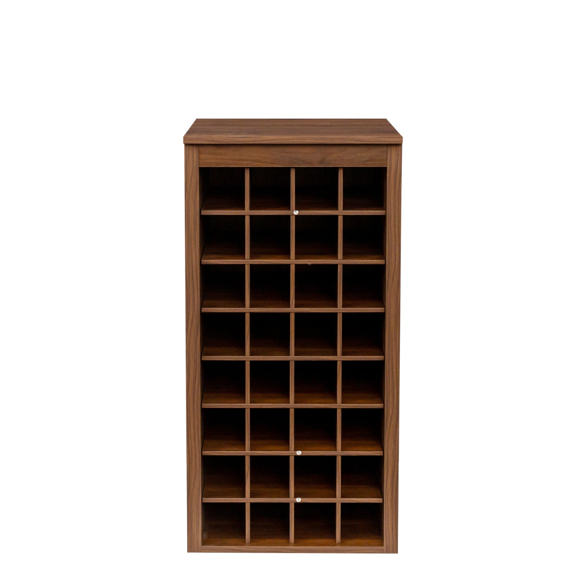 Brown Walnut Color Modular 32 Wine Bar Cabinet Buffet Cabinet Walnut Brown Mdf