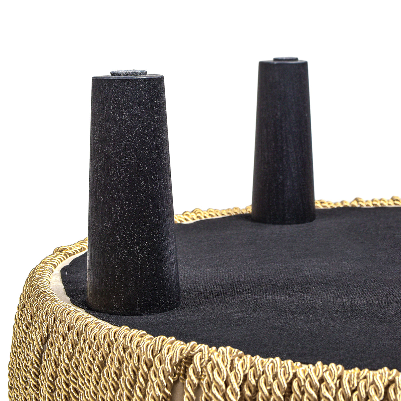 Yolanda 24" Round Upholstered Accent Ottoman, Fawn Brown Performance Velvet Brown Foam Velvet