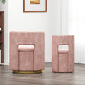 360 Round Swivel Chair With Storage Under Seat, Comfy Chair For Living Room Bedroom Reading Room Pink Pink Primary Living Space Modern Eucalyptus Foam Chenille