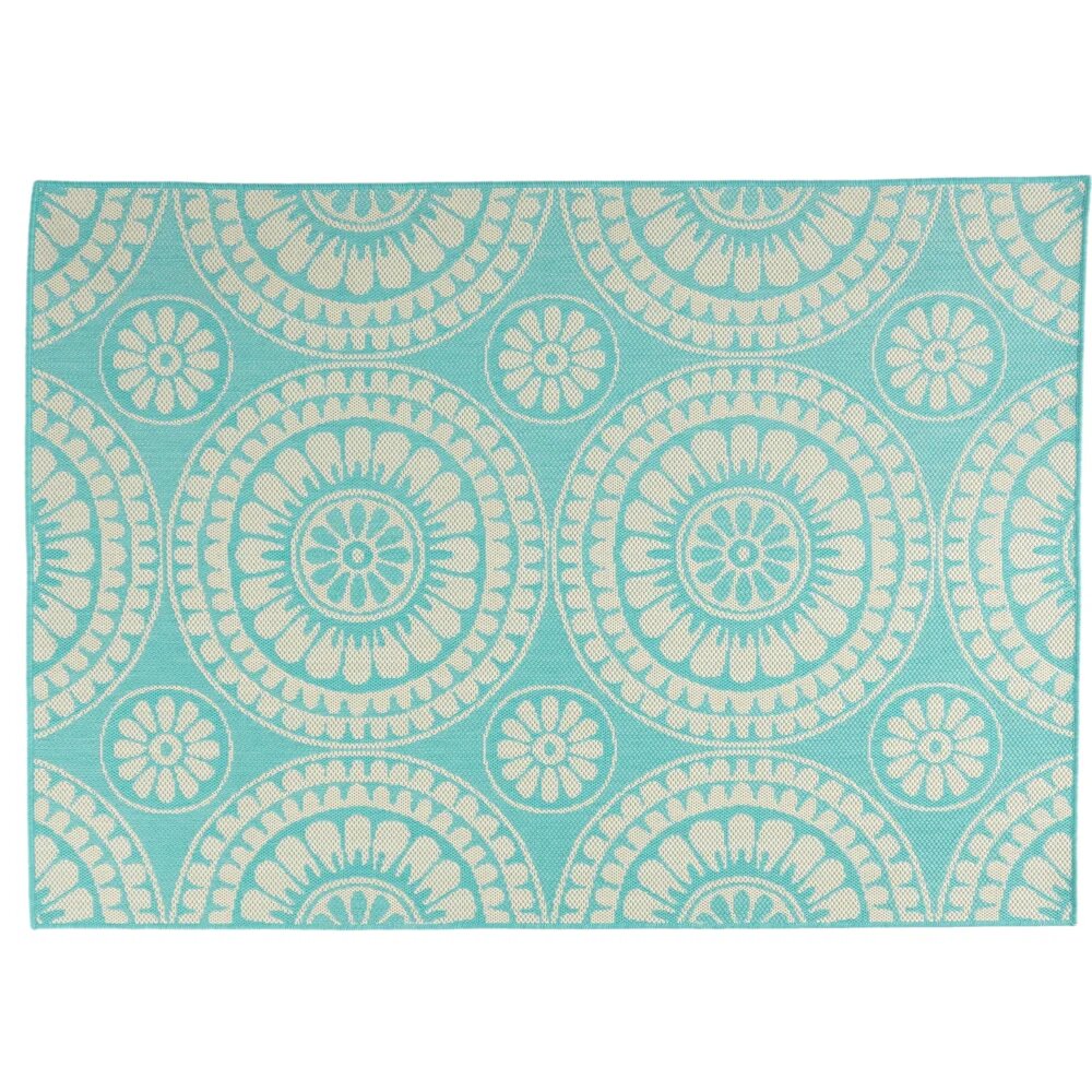 1332G 5'3" X 7' Rug Teal Multi Polypropylene