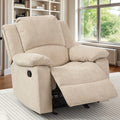 Tate Sand Microfiber Glider Recliner Sand Foam Microfiber