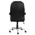 Pu Leather Upholstered Office Task Chair, Modern Adjustable 360 Degree Swivel Chair, High Back, Black Silver Caster Solid Black Office Rectangular Contemporary,Modern Office Chairs Solid Back Pu Leather Adjustable Height Plywood