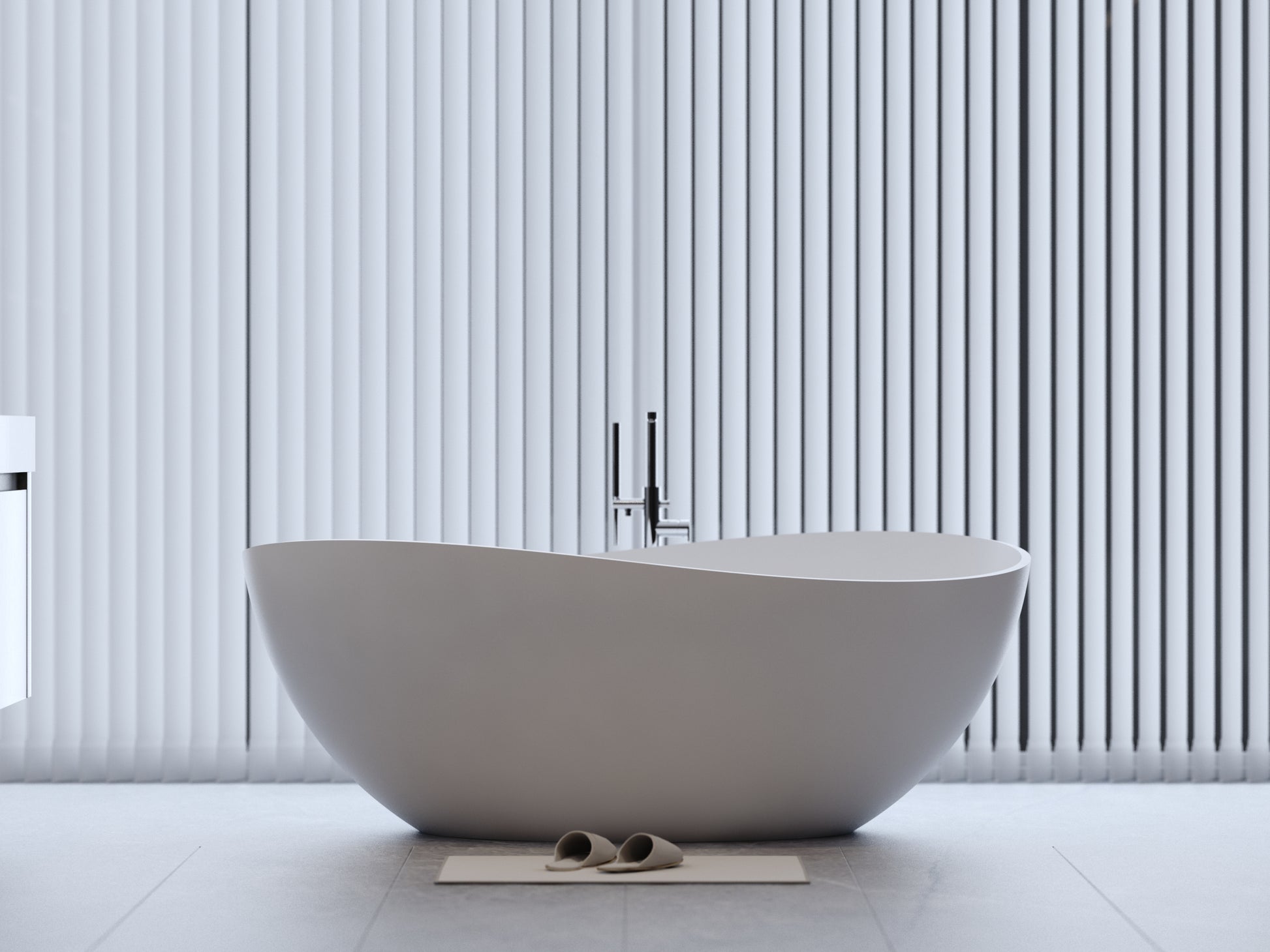 63" Freestanding Solid Surface Bathtub, Luxury Engineered Stone Resin Freestanding Soaking Bathtub With Overflow And Pop Up Drain For Contemporary Bathroom, Matte White 24S05 63Mw White Bathroom Freestanding Tubs Soaking Solid Surface