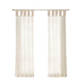 Twisted Tab Voile Sheer Window Pair Ivory Polyester