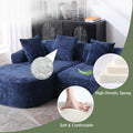 Coolmore Boucle Sofa 3 Seater For Living Room Oversized Comfy Sofa L Shape Sofa Couch With Chaise Home Furniture Sleeper Sectional Sofa For Apartment, Office Left Hand Facing Blue Blue Primary Living Space Foam Boucle 3 Seat