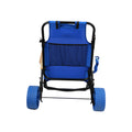 Beach Cart Chairs With Wheels 2 In 1 Foldable Beach Lounge Chair With Integrated Wagon Pull Cart Perfect For Backyard Pool Or Picnic Light Blue Garden & Outdoor American Design,American Traditional Iron