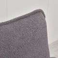 Modern Sherpa Upholstered Accent Chair, Comfortable Living Room Armchair, Lounge Chair For Bedroom, And Office Stylish And Ergonomic Design Gray Foam Sherpa