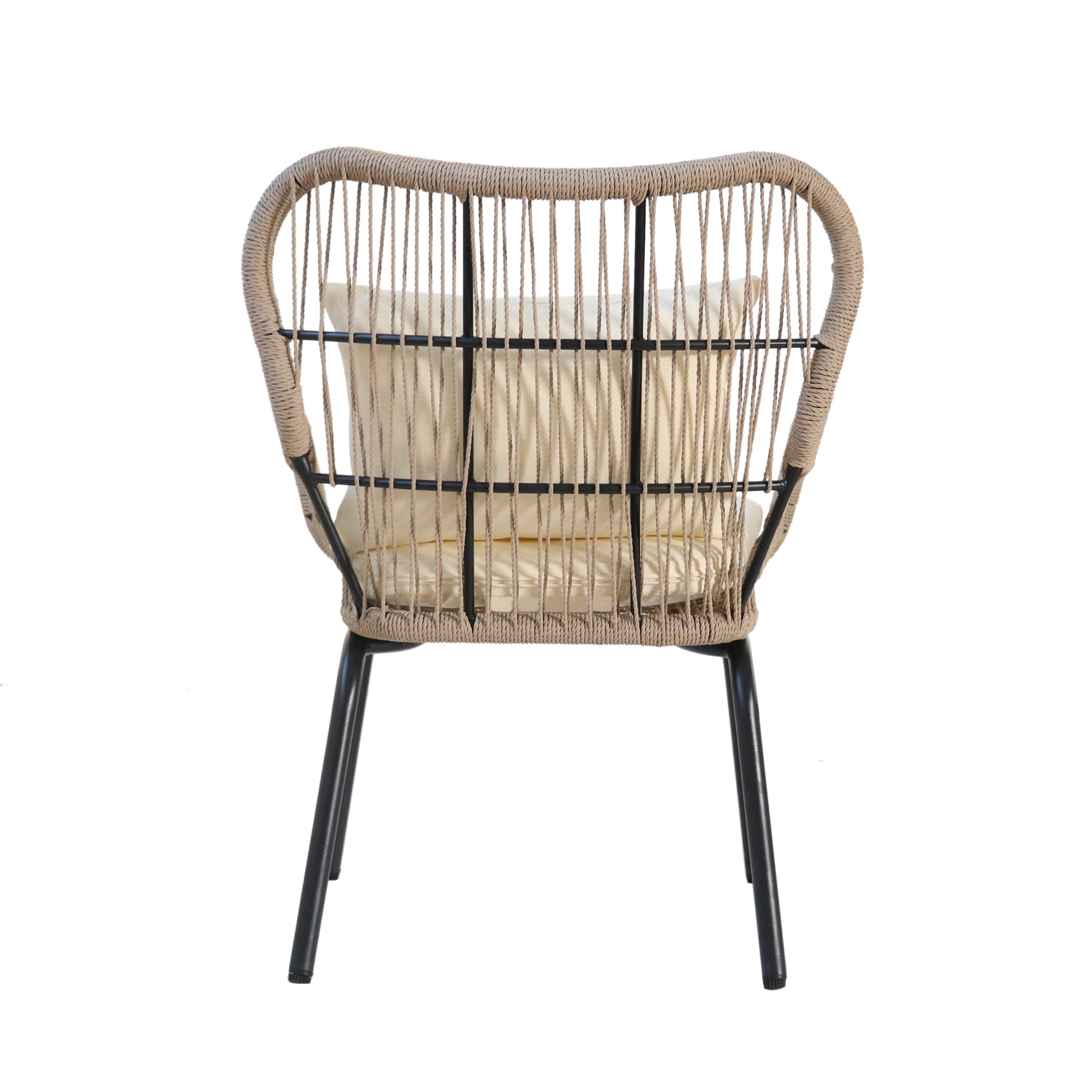 Southport Club Chair Brown Beige Woven Rope