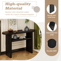Elegant Minimalist Console Table With Rounded Edges And Sturdy Shelf Design For Entryway, Living Room Espresso Espresso Solid Wood Mdf