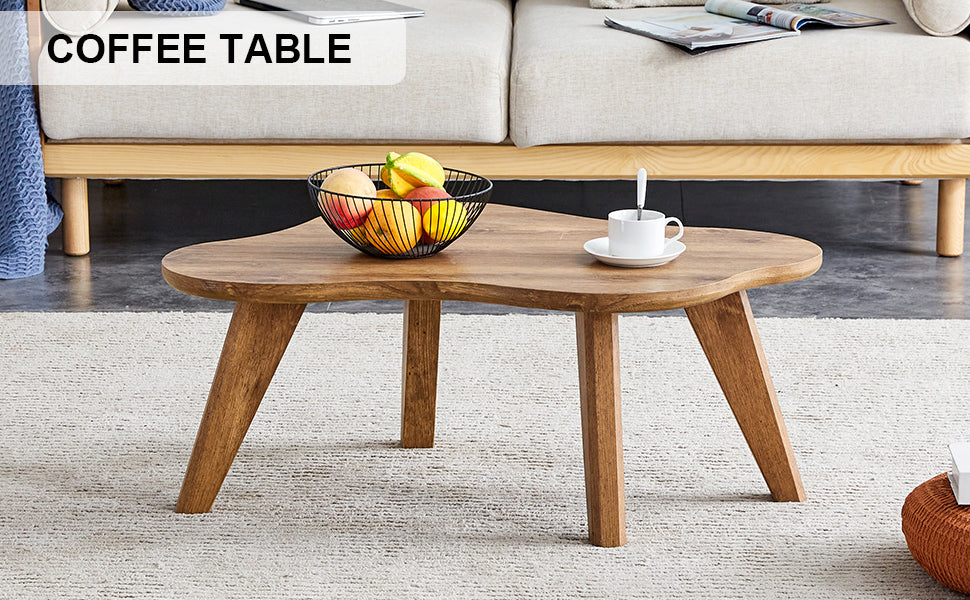 Modern Minimalist Wood Color Table Top Coffee Table. Log Style Coffee Table.Cloud Shape Gives You A Experience, Computer Desk. The Game Table. Suitable For Dining And Living Rooms. Wood Mdf