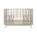 Prague Toddler Rail In Cotton Grey Natural Wood Wash Wood